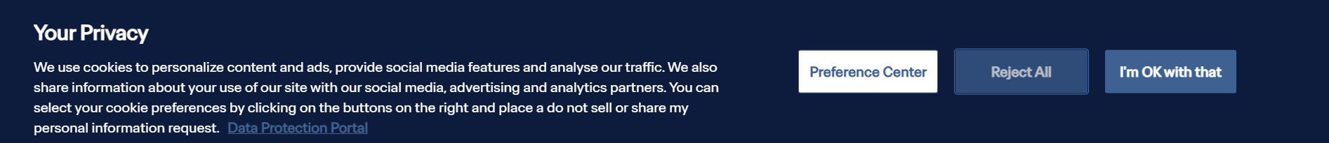 FIFA cookie consent popup: focus state